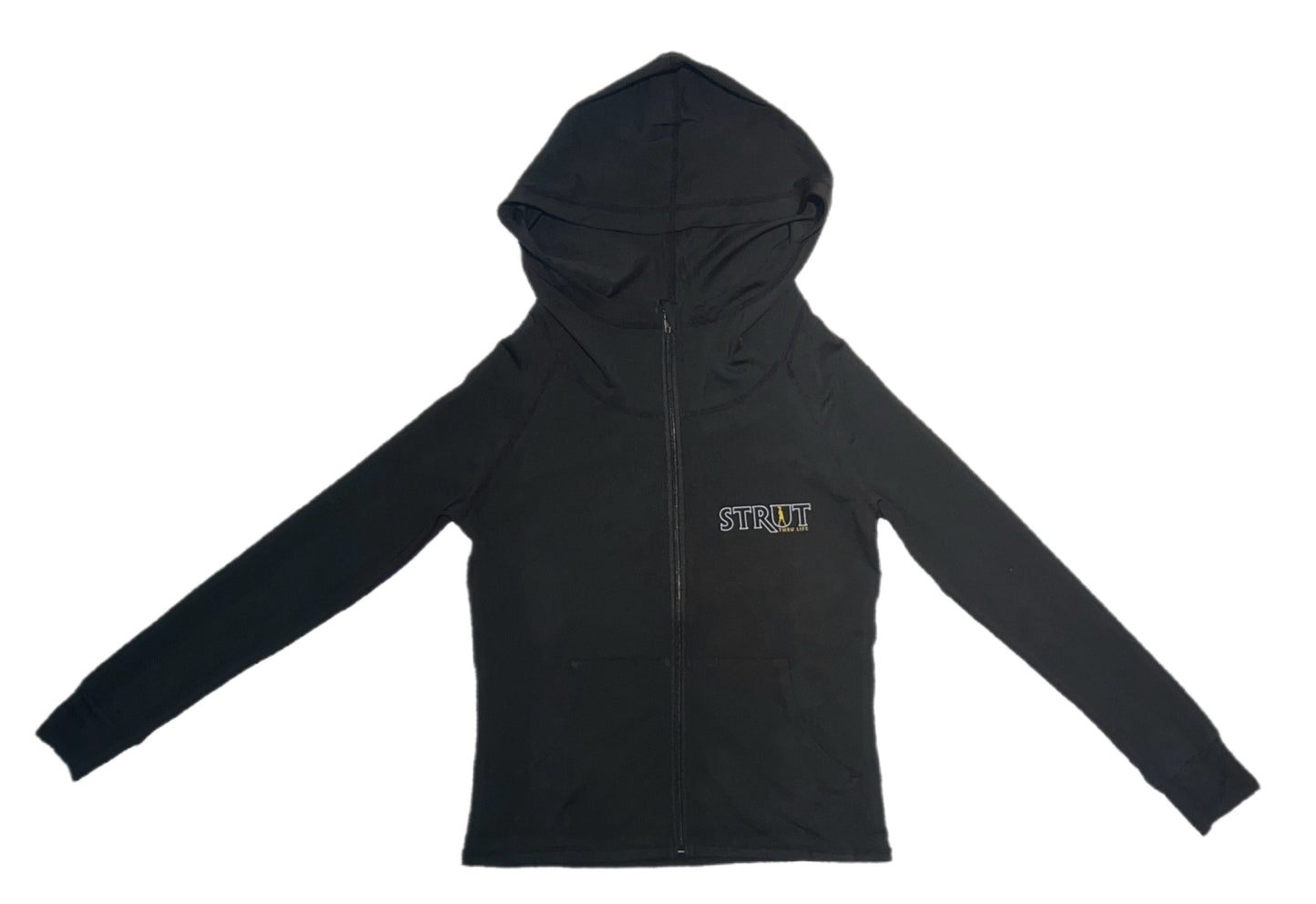 Light Weight Active Hooded Jacket - Black